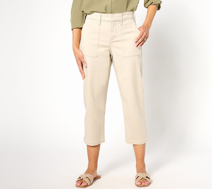 Oversized front pockets with angled openings lend these cropped pants a dose of utility-inspired cool. The relaxed, straight leg design provides a chic weekend look. From NYDJ. Utility Bottoms With Side Pockets For Day Out, Spring Cropped Leg Pants With Welt Pockets, Spring Cropped Pants With Welt Pockets, Cropped Leg Pants With Welt Pockets For Spring, Spring Workwear Tapered Leg Cargo Pants, Spring Workwear Cargo Pants With Tapered Leg, Spring Tapered Leg Cargo Pants For Workwear, Chic Cropped Leg Cargo Pants For Spring, Tapered Leg Cargo Pants For Spring Workwear