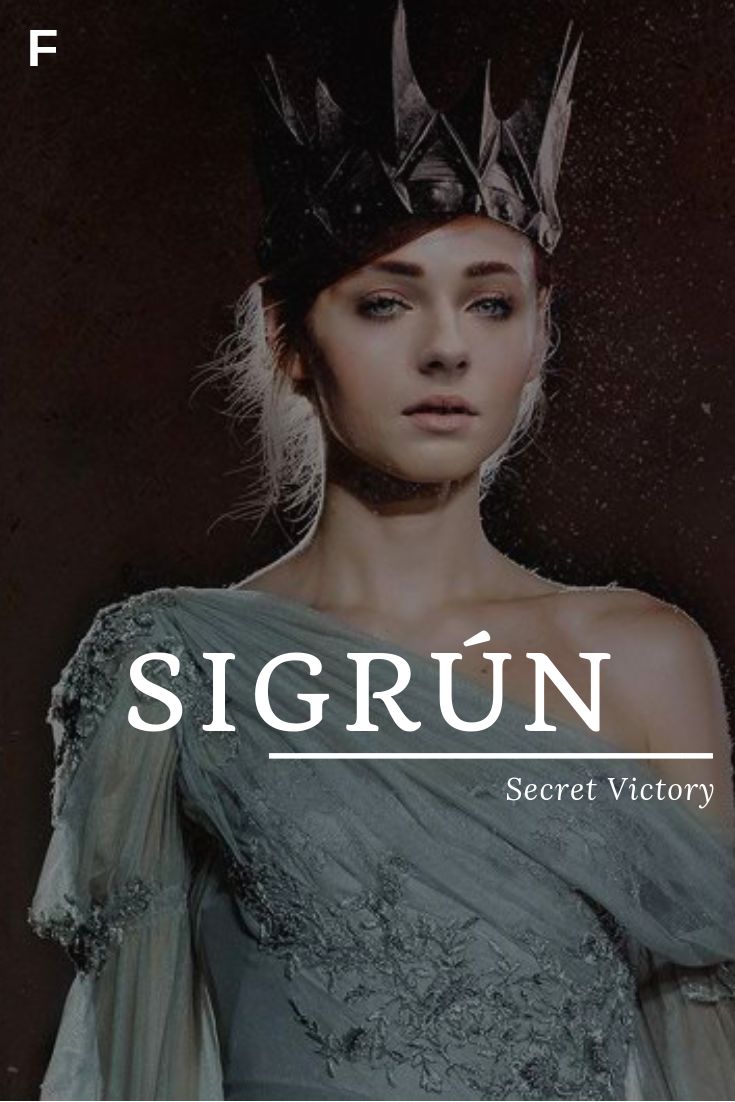 the cover of sigrun's secret victory, with an image of a woman wearing