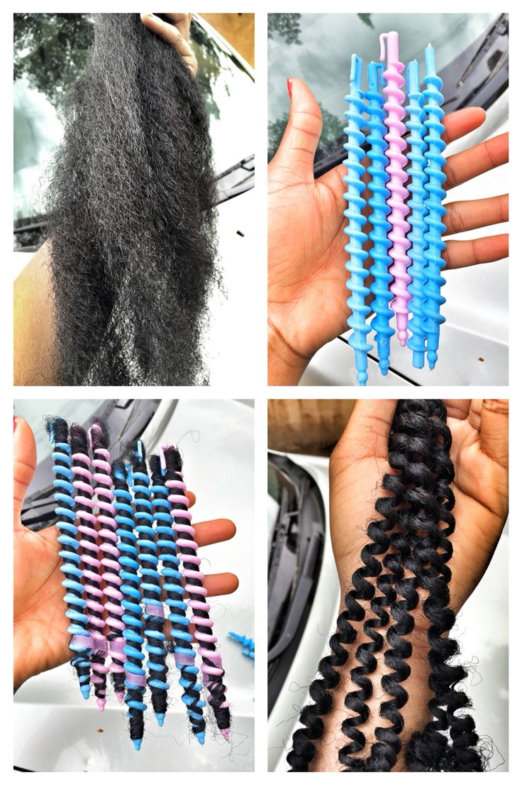 Spiral rods on Marley hair Hair Braiding Salon, Hair Braid Patterns, Diy Hair Extensions, Heat Damaged Hair, Curly Crochet Hair Styles, Diy Wig, Marley Hair, Spiral Curls, Wavy Design