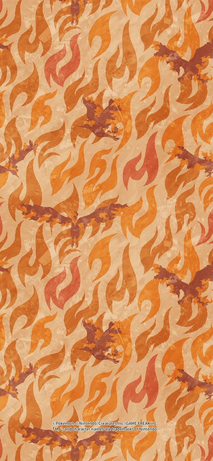 an orange and red fire pattern on a piece of paper