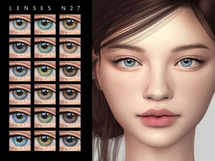 an image of a woman's eyes with different colors and size for the camera