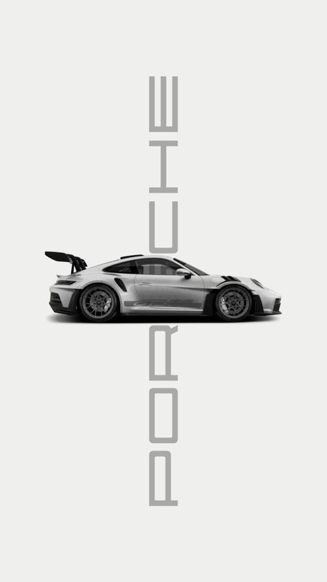 a poster with the words porsche on it