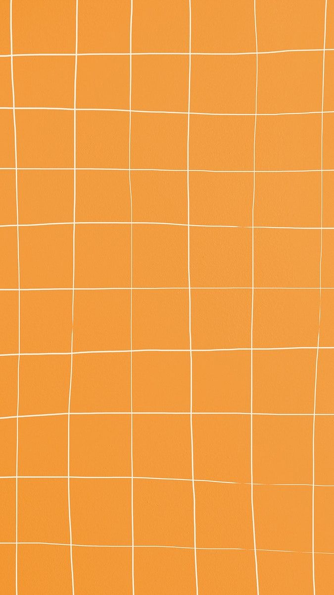 an orange wall with white lines on it