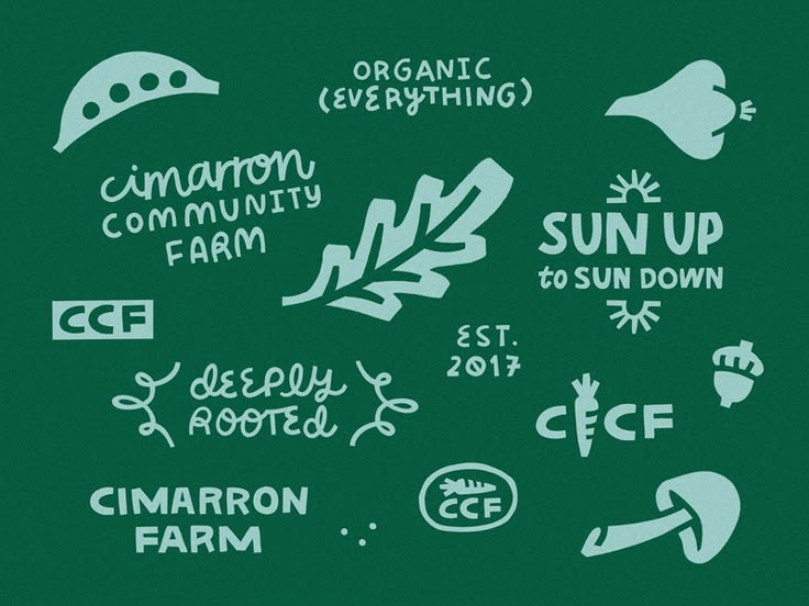 an image of various logos on a green background