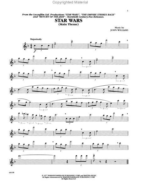 sheet music with the words star wars written on it