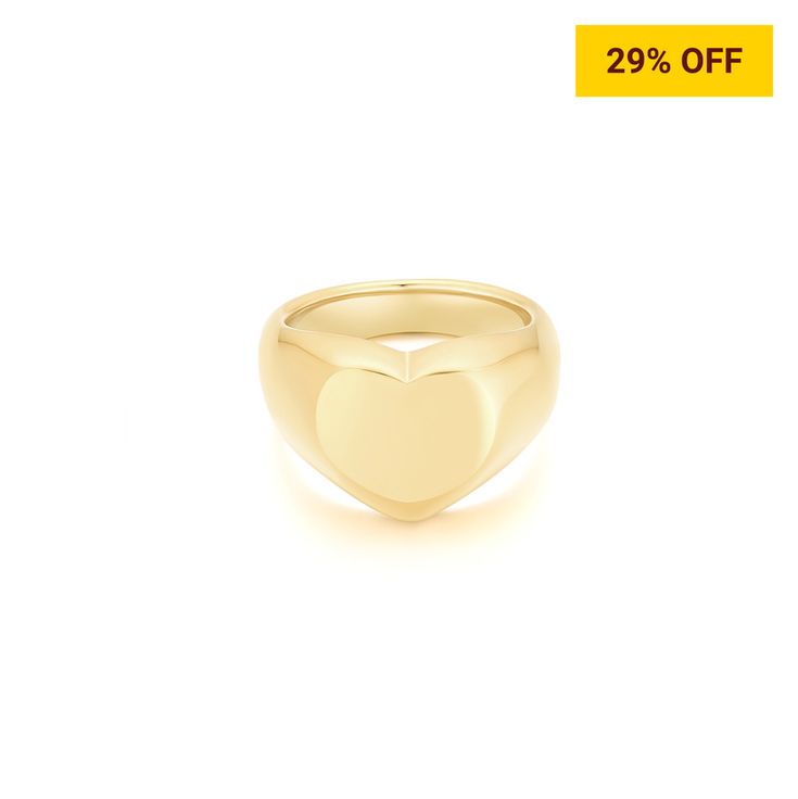 This gold heart signet ring is made from stainless steel plated in 18 karat gold. It is a unique statement piece yet simple enough to suit both casual and formal wear. This ring will add a chic and morden touch to your outfit and perfect for everyday wear.………………………………….D E T A I L S• Materials: Stainless steel, 18k gold plating.• Available Size: US 6 (Diameter: 16.5mm), US 7 (Diameter: 17.3mm), US8 (Diameter: 18.2mm)• This product is hypoallergenic, water and tarnish resistant. Stainless Steel Plate, Steel Plate, Heart Of Gold, Signet Ring, Statement Pieces, Unique Pieces, 18k Gold, Gold Plate, Plating