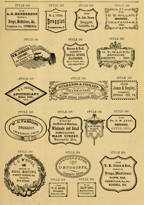 an old advertisement for the royal mail company, with various labels and emblems on it