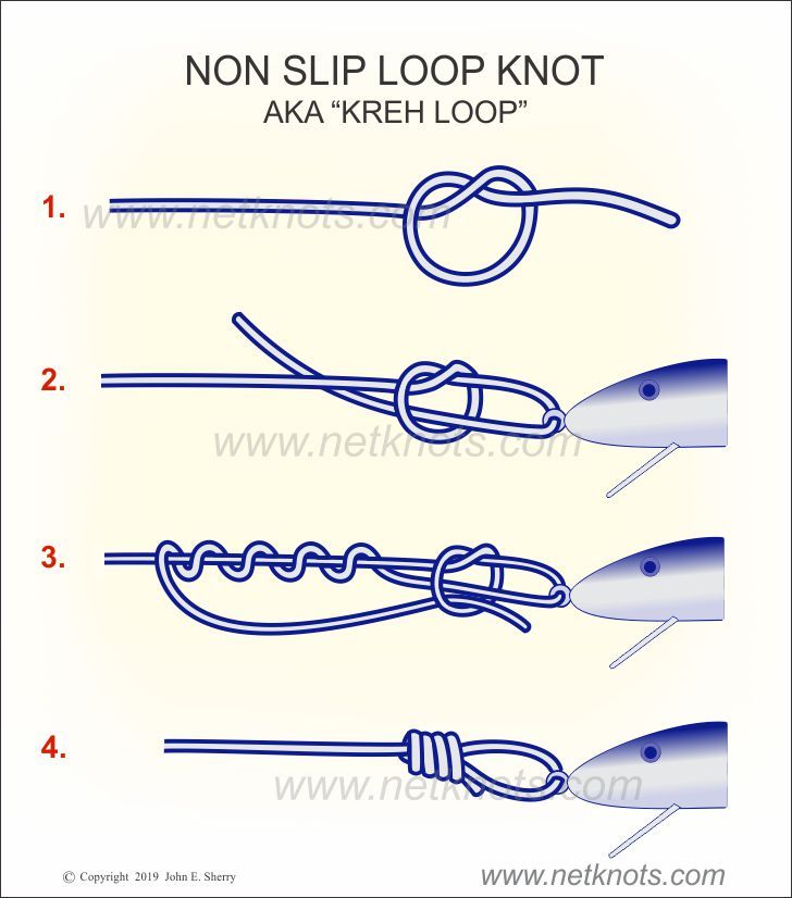 the instructions for how to tie a knot on a hook with no slip loop knot