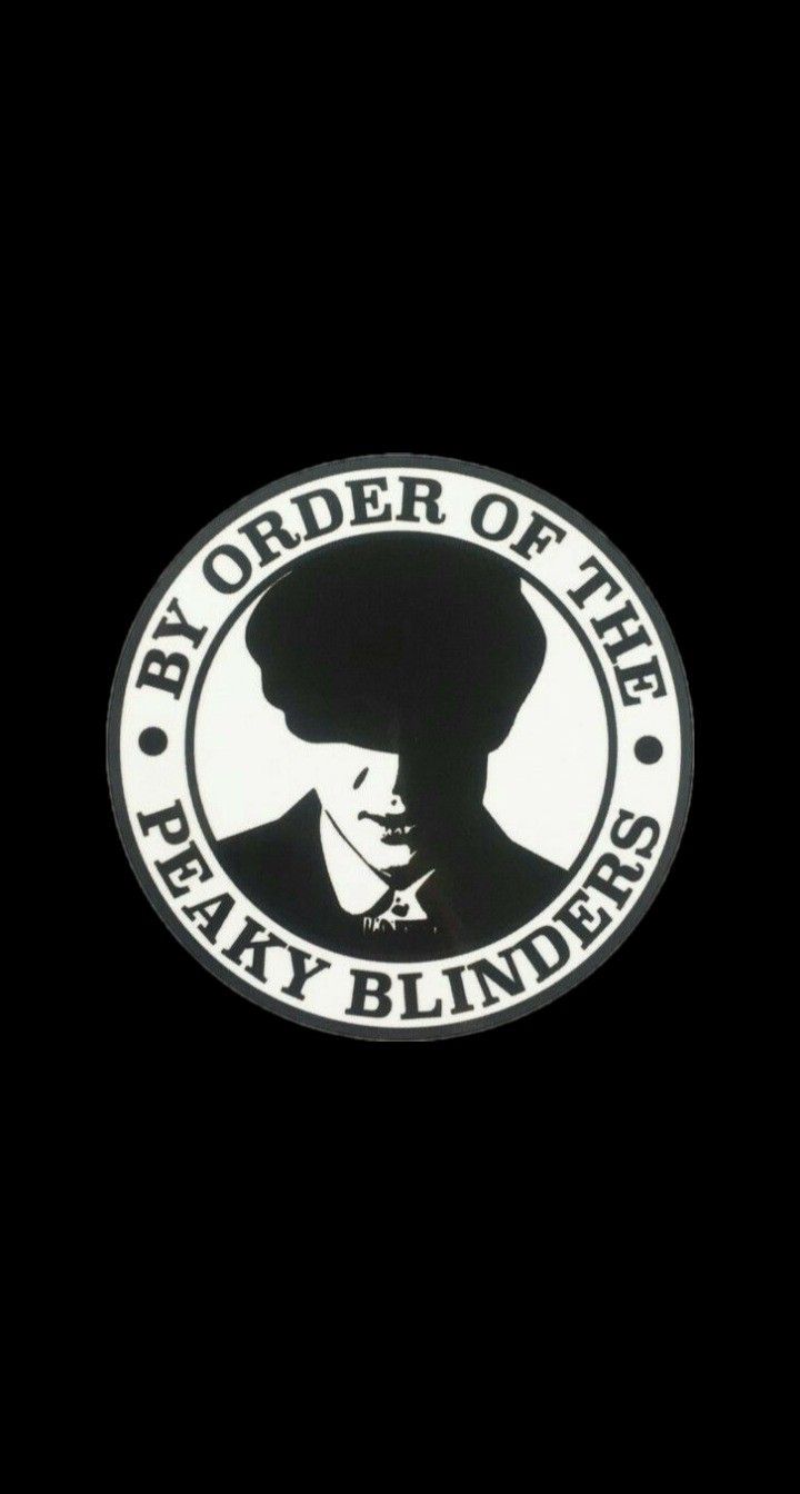 a black and white sticker with the words bob order of the heavy blinders on it