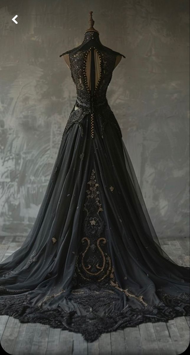 Masquerade Gowns, Fantasy Fits, Ball Gowns Fantasy, Fairytale Gown, Black Wedding Dress, Goth Wedding, Costume Inspo, Night Court, Gay Fashion