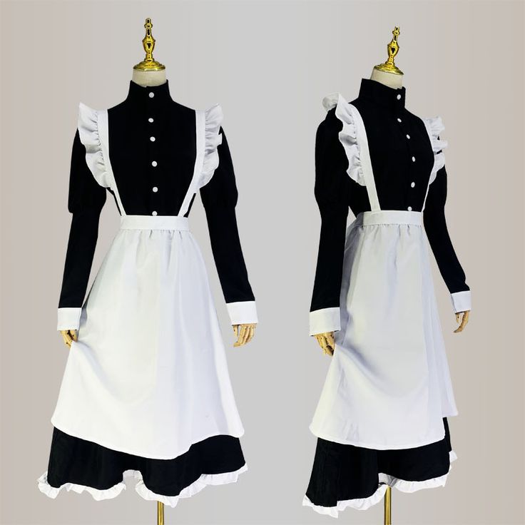 Black Cosplay Maid Dress for Men     Condition: Brand New   Color: Black   Size: S-3XL   Material: Cotton and Polyester   Sleeves: Long Sleeves   Included: Dress + Apron + Headwear      Package includes: dress + apron + headwear      Size Information : amp;nbsp;      S: within 93cm of bust, within 70cm of waist       M: within 98CM for bust, within 75CM for waist       L: within 103CM for bust, within 85CM for waist       XL: within 108CM for bust, within 90CM for waist       XXL: within 113CM f Black Anime Style Dresses For Cosplay Events, Anime Style Black Dresses For Cosplay Events, Black Anime Dress For Cosplay Events, Black Anime Style Dress For Cosplay, Black Long Sleeve Victorian Dress For Cosplay, Black Victorian Long Sleeve Dress For Cosplay, Black Anime Dress For Halloween, Black Anime Style Halloween Dress, Black Victorian Dress For Halloween Cosplay