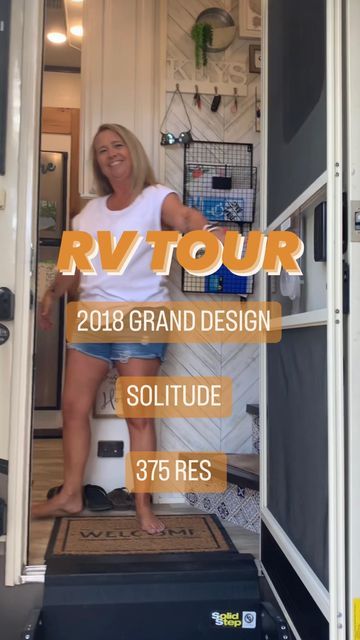 Patty & Shane • Full-Time | RV Travel on Instagram: "Welcome to our Tiny Home on Wheels! We are full-time empty nester RVers. We live full-time in our 5th wheel and travel across the US. We have a 2018 Grand Design Solitude 375RES. We have been full-time for almost 2 years. • Come along and follow our journey as we workamp our way around the states! • Tell us what’s your favorite part of our RV? • Share if you love our tour!! #rv #rvreels #rvliving #rvtours #rvdecor #rvrenovation #fulltimerver Rv Add On Rooms, Fifth Wheel Decorating Ideas Rv Interior, 5th Wheel Remodel Ideas, Fifth Wheel Living Organization, Rv Full Time Living 5th Wheels, Rv Interior Remodel Rv Makeover, Rv Hacks 5th Wheel, Rv Organization Ideas 5th Wheels, 5th Wheel Decorating Ideas