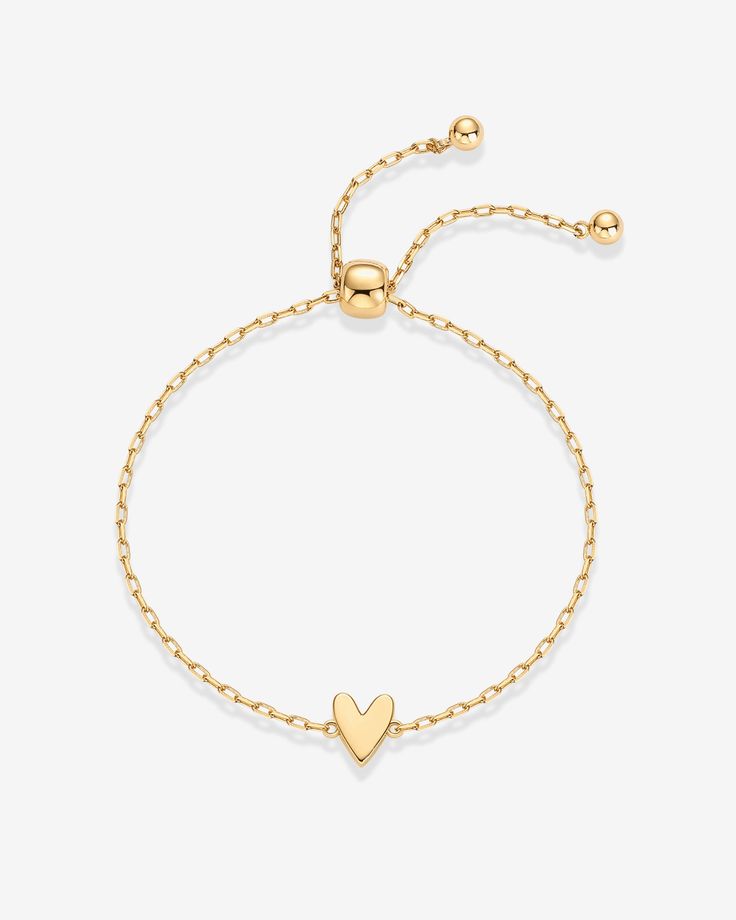 Wrap your wrist in elegance with our stunning bracelet, crafted with 14K yellow gold plating for a long-lasting finish. Enjoy peace of mind knowing it's 100% nickel-free, cadmium-free, lead-free, and hypoallergenic, making it suitable for sensitive skin. Elevate your style effortlessly with this timeless piece that adds a touch of sophistication to any ensemble.Materials: 14K Yellow Gold or Rhodium plated. Measurements: Length: 9" with an adjustable slider . Hypoallergenic; nickel, lead, and cad 14k Yellow Gold Bracelets For Friendship, Adjustable 14k Gold Charm Bracelet Gift, Adjustable Yellow Gold Heart Bracelet For Anniversary, Elegant Adjustable Hypoallergenic Heart Bracelet, Classic Adjustable Nickel-free Chain Bracelet, Elegant Hypoallergenic Adjustable Heart Bracelet, Adjustable Jubilee Chain Bracelet For Valentine's Day, Valentine's Day Adjustable Chain Bracelet, Adjustable Yellow Gold Minimalist Heart Bracelet