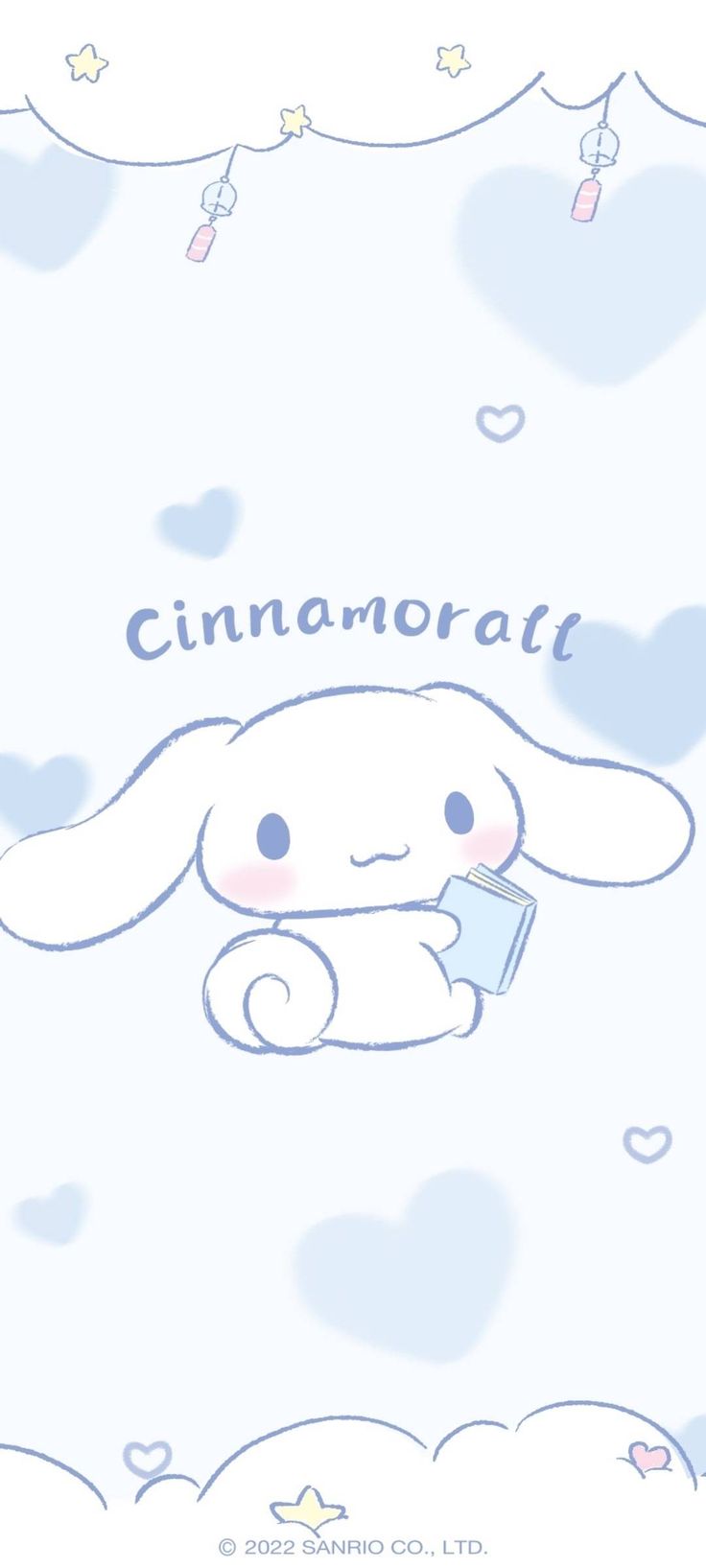 a cartoon rabbit holding a cup in its mouth with the words cinnmoraff above it