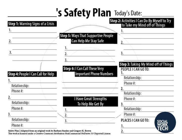 the safety plan is shown in black and white