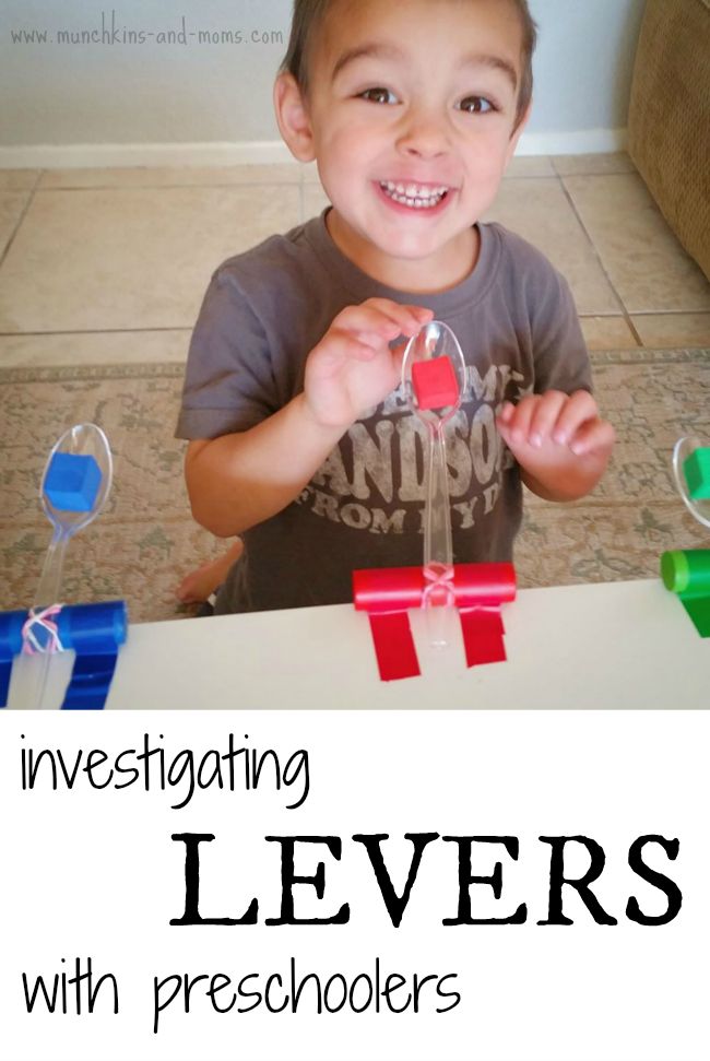 a young boy sitting at a table with legos on it and the words investigating leverers with preschoolers