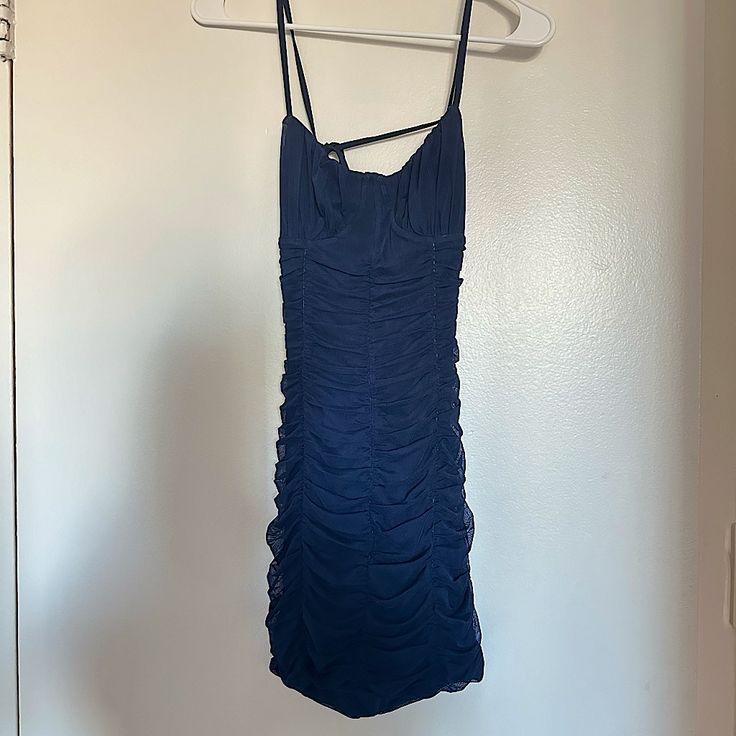 Limited Edition Small Kiernan Dress In Navy!!! So Perfect For Going Out, Homecoming, Or A Dressed Up Party! Blue Stretch Dress For Casual Occasions, Blue Lined Mini Dress For Casual Occasions, Blue Lined Mini Dress For Casual Wear, Blue Ruched Midi Dress For Casual Wear, Blue Ruched Mini Dress, Blue Ruched Spaghetti Strap Dress, Navy Stretch Mini Dress, Blue Ruched Mini Dress For Date Night, Up Party