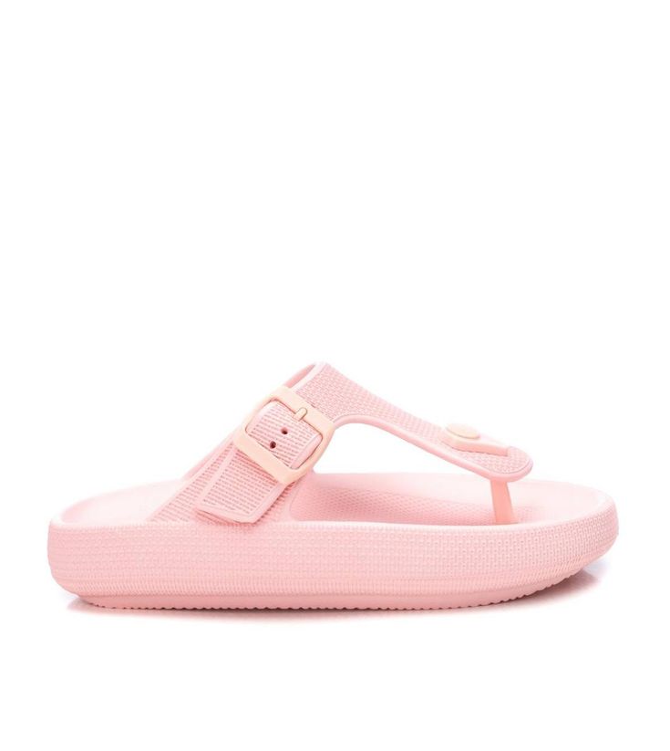 in stock Pink Sandals With Cushioned Footbed For Vacation, Pink Cushioned Sandals For Vacation, Pink Adjustable Round Toe Sandals, Pink Flat Jelly Sandals For Vacation, Pink Adjustable Closed Toe Sandals, Pink Closed Toe Sandals For Vacation, Closed Toe Pink Sandals For Vacation, Spring Pink Flip Flops With Cushioned Footbed, Pink Cushioned Flip Flops For Spring