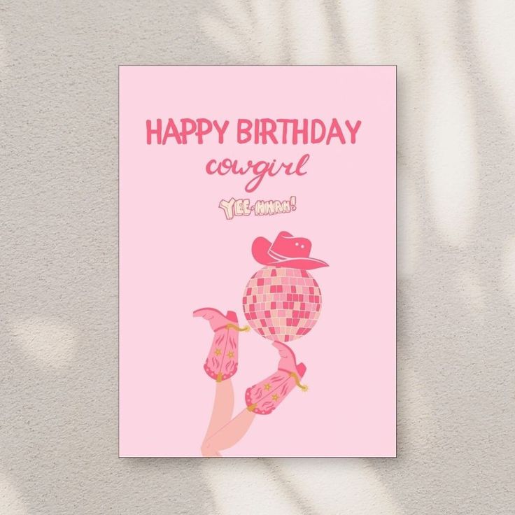 : Celebrate the special cowgirl in your life with a personalized birthday card featuring a beautiful cowgirl#birthdayfont #aestheticbirthday #happybirthday #fontlove #birthdayaesthetic Western Birthday Card, Cowgirl Birthday Card, Happy Birthday Cowgirl, Happy Birthday Font, Cute Cowgirl, Country Birthday, Digital Birthday Cards, Whimsical Fonts, Western Birthday