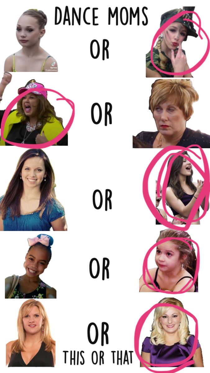 a poster with the words dance moms or o'or this or that on it