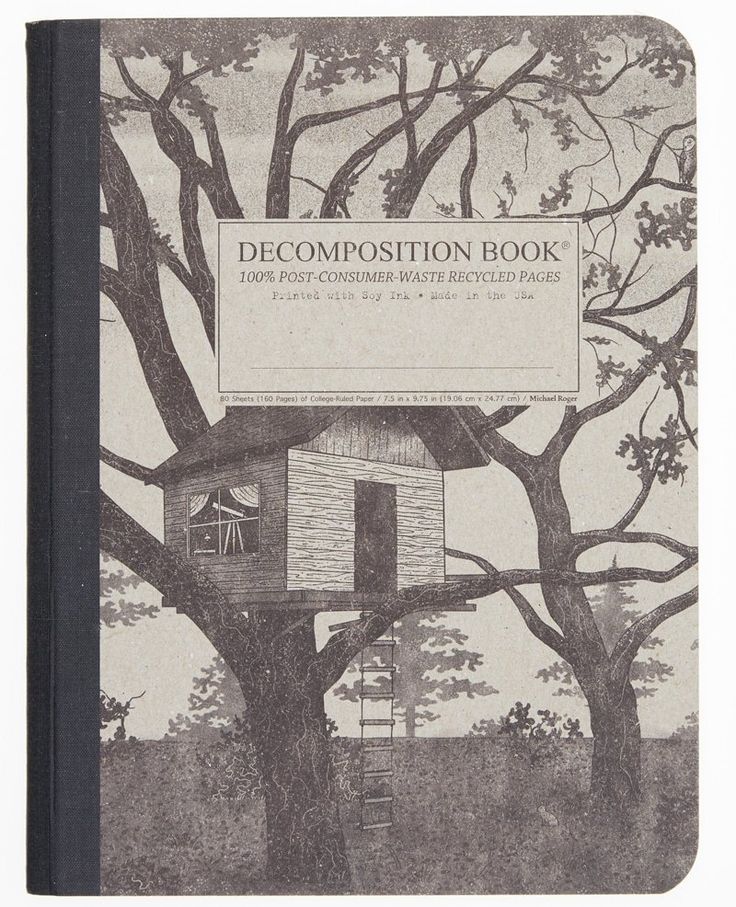 a book with an image of a tree house