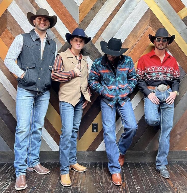 Cowboy Theme Outfit Men, Men’s Cowboy Outfit, Cowboy Inspired Outfit Men, Western Outfits Mens Cowboy, Men’s Western Fashion, Ffa Outfits, Southern Men Outfits, Casual Cowboy Outfit Men, Men Western Outfits