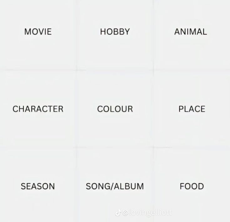 the names of different movies are shown in black and white letters on a white background