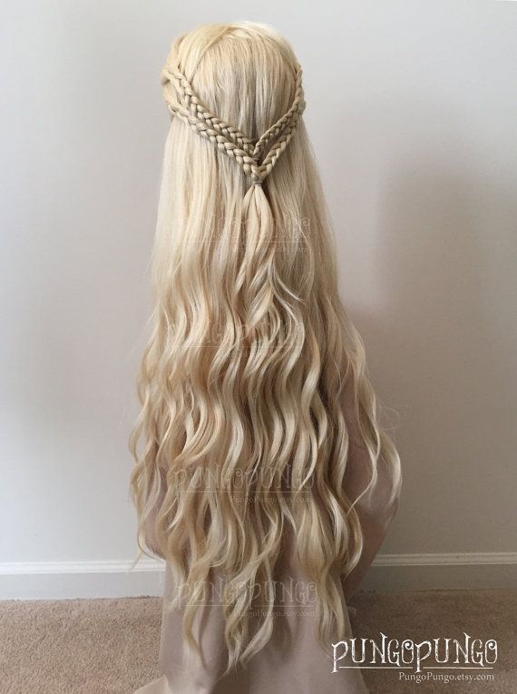 Targaryen Costume, Daenerys Costume, Elven Hairstyles, Daenerys Targaryen Costume, Targaryen Hair, Braided Braids, Game Of Thrones Cosplay, Medieval Hairstyles, Dutch Braids