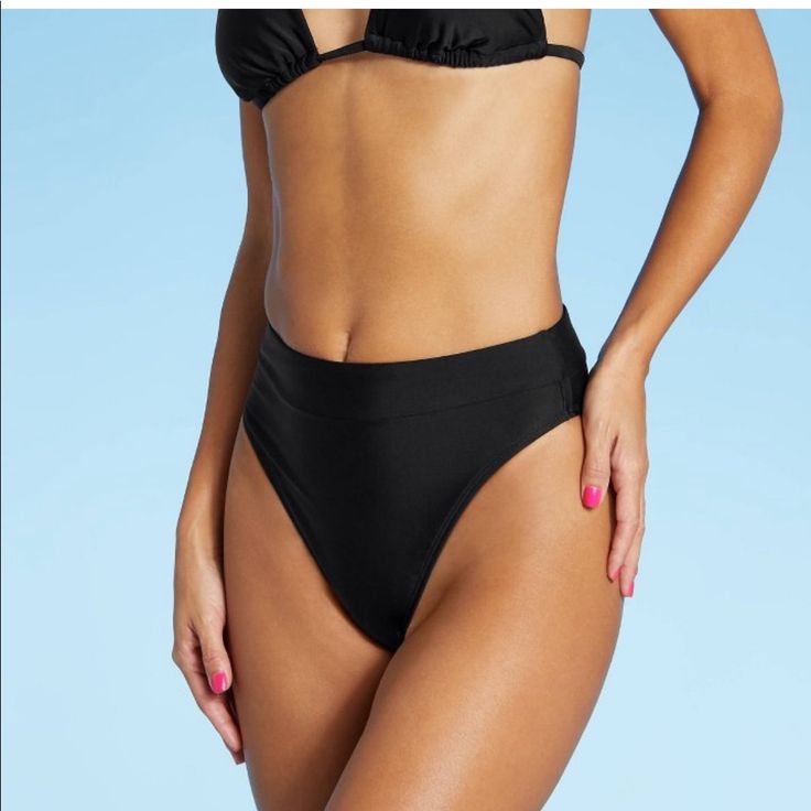 New With Tags, Xhilaration Juniors High Waisted Black Bikini Bottoms, Size Medium. Vacation Bottoms With Built-in Bra In Black, Black Bottoms With Built-in Bra For Vacation, Black High Waist Swimwear With Built-in Bra, High Waist Black Swimwear With Built-in Bra, Black High-waist Swimwear With Built-in Bra, Black High Waist Seamless Swimwear, Black High-waist Seamless Swimwear, Black Seamless High-waist Swimwear, Black Fitted Bottoms For Beach Season