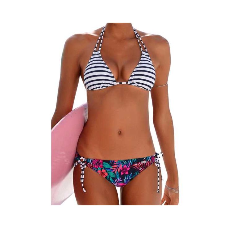 Dive into style with our Halter Top Floral Print Swimsuits. Perfect for beach days and poolside lounging. Full Cup: With chest pad Quality level: first-class Top: Halter Top Fabric: Polyester, Spandex Lining: Polyester 6 Style Options Size: S to XL Age: Adult Gender: Female Brand Name: NoEnName_Null Product ID: CJBJ133433201 Note: All sizes are 1 to 2 sizes smaller than European and American people. Choose the larger size if your size is between two sizes. Please allow 2-3cm differences due to m Beachy Tie-side Swimwear For Pool, Casual Triangle Top Swimwear For Beach, Hawaiian Swimwear For Surfing, Hawaiian Style Swimwear For Surfing, Hawaiian Surfing Swimwear For Beach Season, Hawaiian Style Surfing Swimwear For Beach Season, Striped Triangle Top Swimwear For Beach, Striped Swimwear For Beach Party Vacation, Striped Tankini For Summer Beach