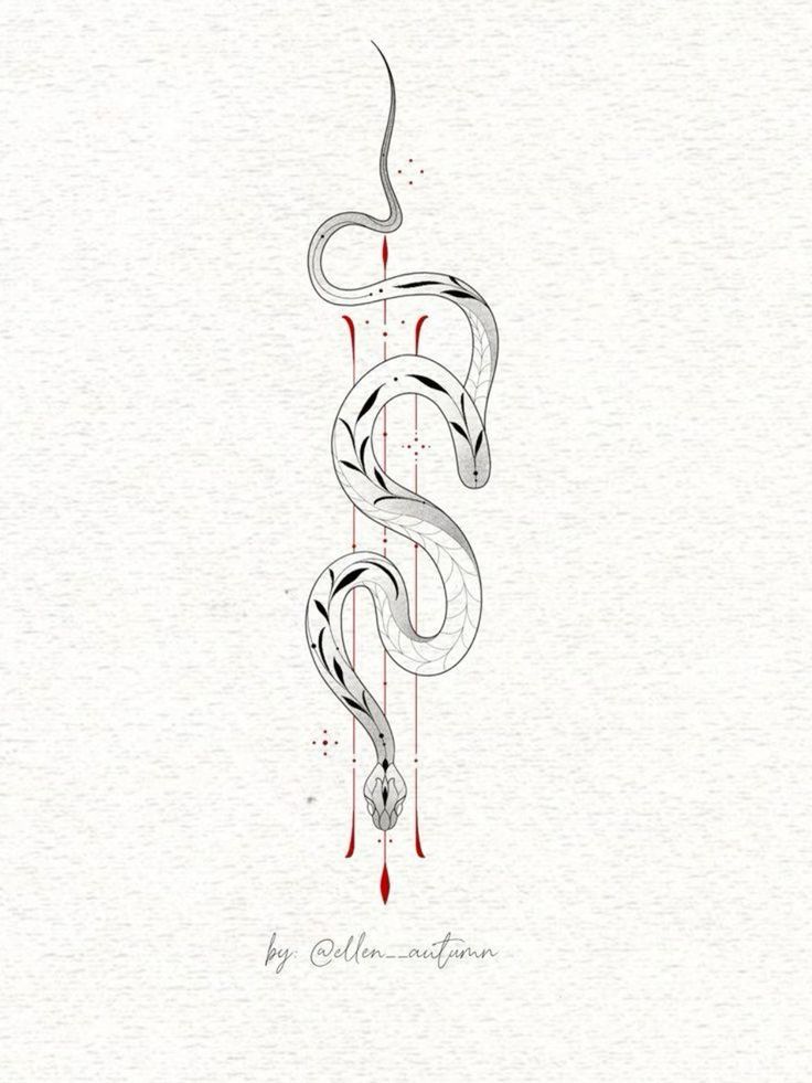 a drawing of a snake with blood dripping from its mouth