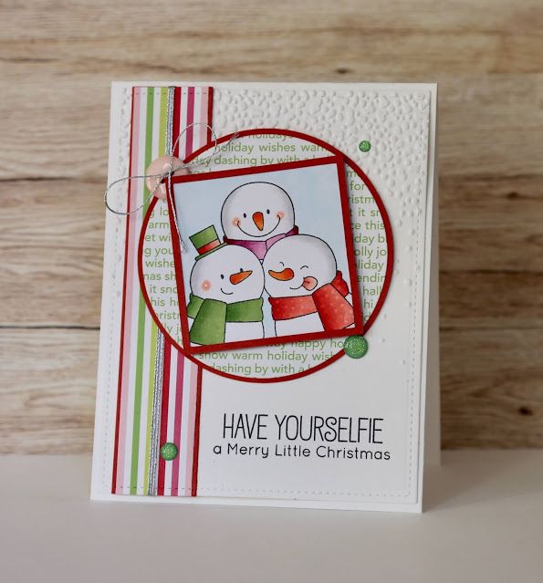 a christmas card with a snowman and two children