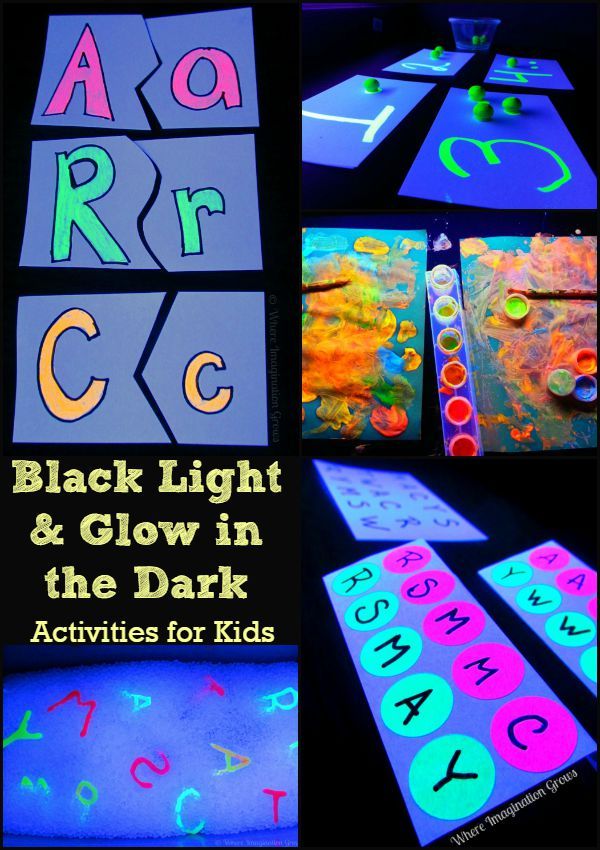 black light and glow in the dark activities for kids to do with their own hands