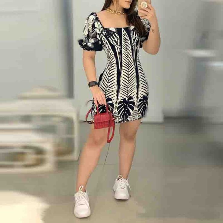 Material: Polyester Gender: Women Item Type:Dress Color: Photo Color Size: S, M, L, XL Backless Dress Black, Velvet Clothes, Open Back Dresses, Sweater Dress Women, Sleeveless Sheath Dress, Plant Print, Dress Backs, Elegant Fashion, Jumpers For Women