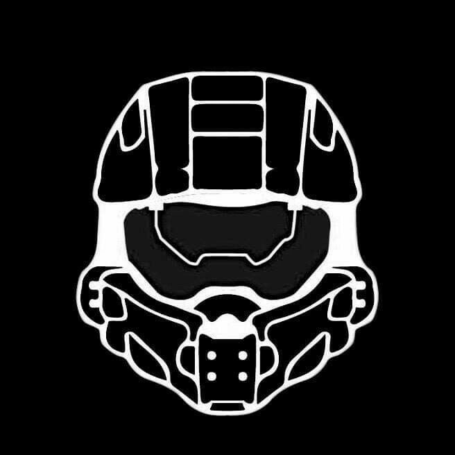 a black and white image of a helmet on a dark background with the words,