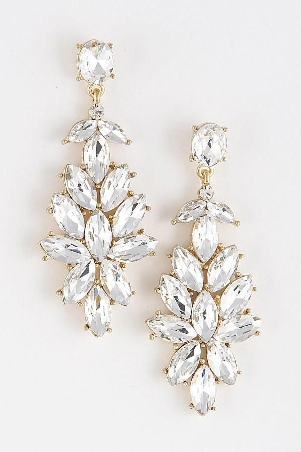 Elegant jewel chandelier earrings. Luxury Festive Cubic Zirconia Chandelier Earrings, Luxury Cubic Zirconia Diamond-cut Chandelier Earrings, Glamorous Crystal Earrings With Sparkling Stones, Crystal Drop Chandelier Earrings, Jeweled Chandelier Drop Earrings, Glamorous Crystal Jewel Earrings, Glamorous Crystal Earrings With Jewels, Crystal Jewel Dangle Earrings, Crystal Dangle Earrings With Jewels