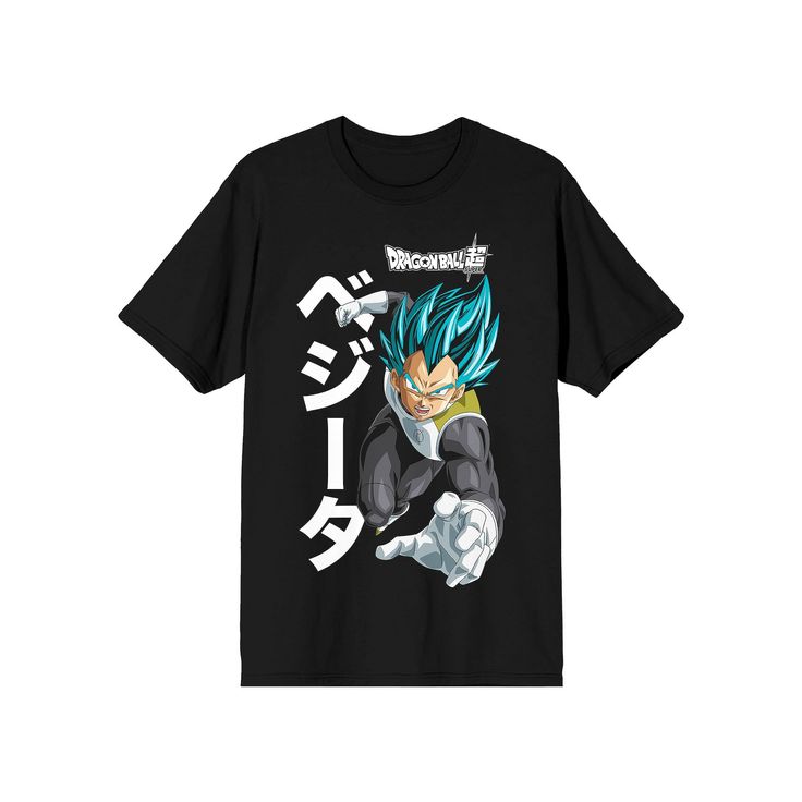 Anime and manga fans need to add this men's Dragon Ball Super Saiyan Tee to their clothing collection. Anime and manga fans need to add this men's Dragon Ball Super Saiyan Tee to their clothing collection. Crewneck Short sleevesFABRIC & CARE Cotton Machine wash Imported Size: XXL. Color: Black. Gender: male. Age Group: adult. Pattern: Graphic. Material: Cotton Blend. Black Harajuku T-shirt With Character Print, Black Anime Print Shirt For Streetwear, Black Harajuku Shirt With Graphic Print, Black Anime T-shirt With Front Print, Black Shirt With Graphic Print For Fan Conventions, Black Streetwear Shirt With Character Print, Black Graphic Print Shirt For Fan Conventions, Black Graphic Design Shirt For Cosplay, Black Graphic Shirt For Cosplay