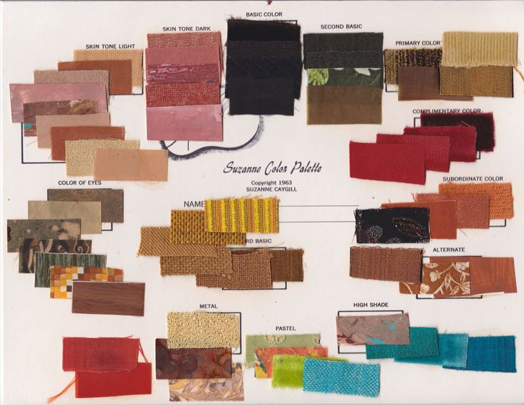 an image of different color swatches on display