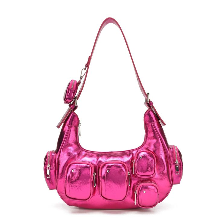 Modern Pink Hobo Shoulder Bag, Modern Pink Bags With Zipper Pocket, Modern Pink Hobo Bag With Removable Pouch, Pink Shoulder Bag With Zipper Closure, Modern Pink Shoulder Bag With Zipper Closure, Pink Hobo Bag With Zipper Closure, Pink Crossbody Bag With Zipper Closure, Pink Crossbody Hobo Bag With Zipper, Functional Pink Crossbody Shoulder Bag