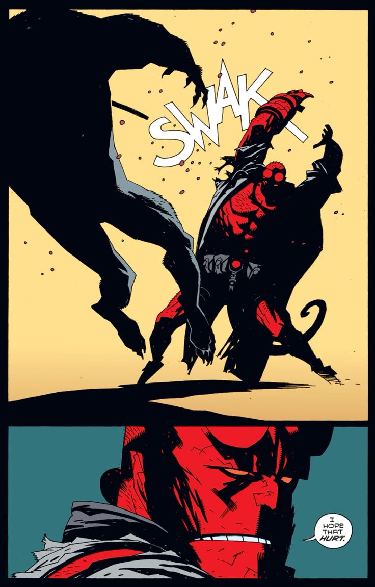 the comic panel shows two different scenes, one with a demon and another with a demon on