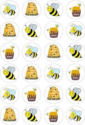 bees and honeycombs stickers with the words ebay on each one side