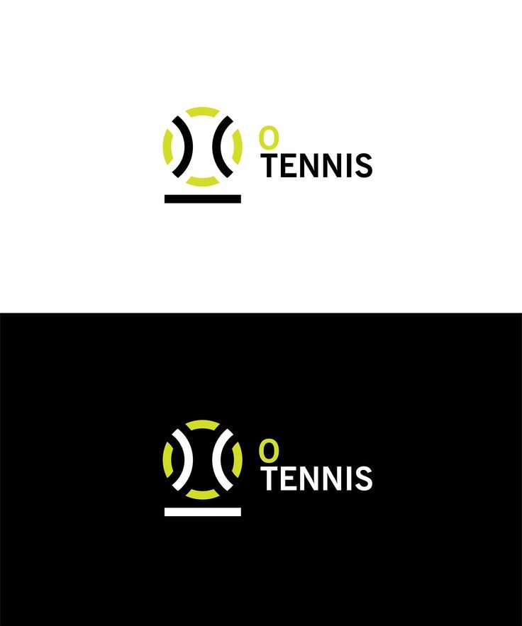 the tennis logo is designed to look like it has been made in two different colors