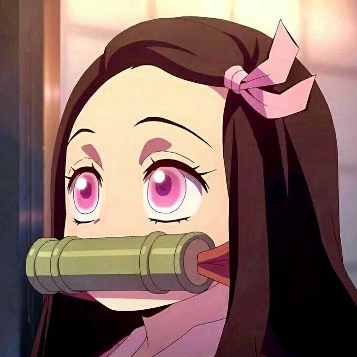 a woman with long hair and pink eyes is holding a bottle in her mouth