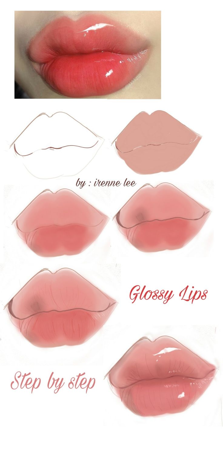 how to draw lips step by step for beginners in adobe and photoshopped