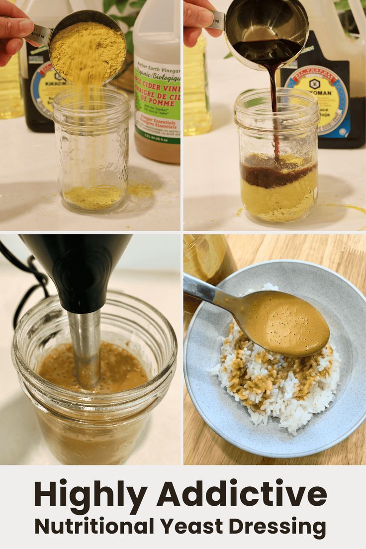 there are four pictures showing how to make homemade peanut butter and jelly in mason jars