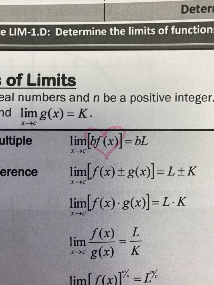 a piece of paper with some writing on it that says limits of limits and real numbers and n be a positive