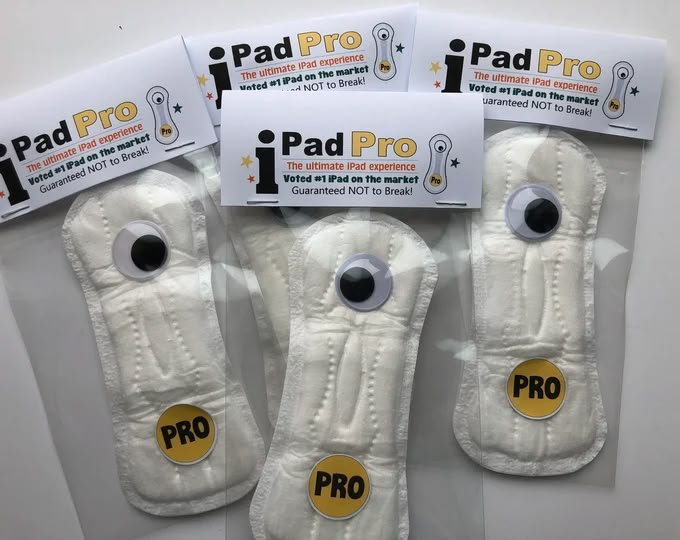 three pairs of pads with eyeballs on them