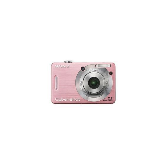 a pink digital camera on a white background