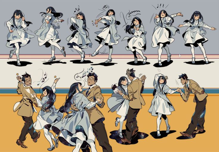 an image of people dancing in different poses