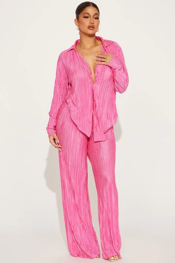 Search Results | Fashion Nova Women Pink Outfits, Classy Attire For Women, Pants Suits For Women Chic, Pink Matching Outfits, Plisse Pants Outfit, Pink Brunch Outfit, Matching Pants And Top Set, Arizona Outfits, Pink Two Piece Set